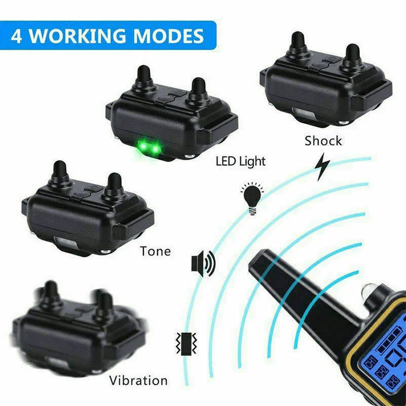 2600 FT Remote Dog Shock Training 2 Collar Set Rechargeable Waterproof LCD Pet - Jewelry Store by Erik Rayo