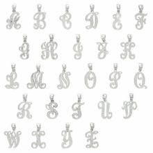 Load image into Gallery viewer, 14k Yellow or White Gold Initial Letter E Alphabet A-Z Charm Pendant
