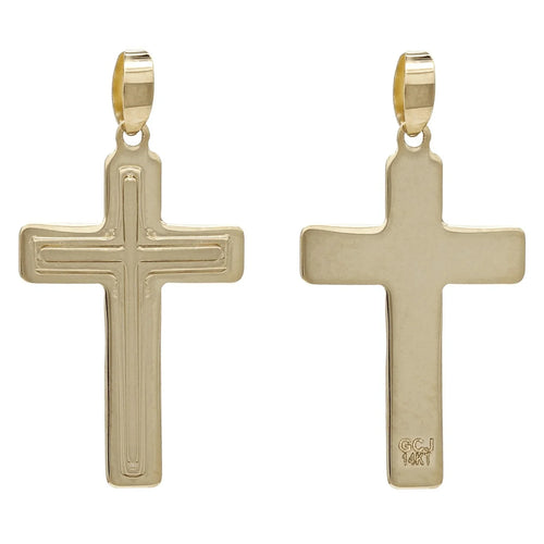 14k Yellow Gold Traditional Cross Religious Charm Pendant 1.4 grams - Jewelry Store by Erik Rayo