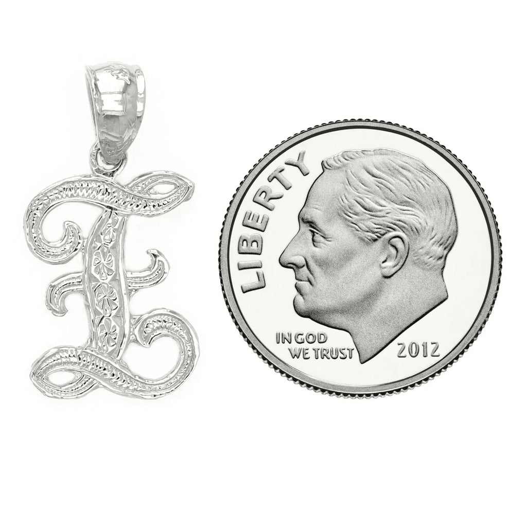 14k Yellow or White Gold Initial Letter Z Alphabet A-Z Charm Pendant - Jewelry Store by Erik Rayo