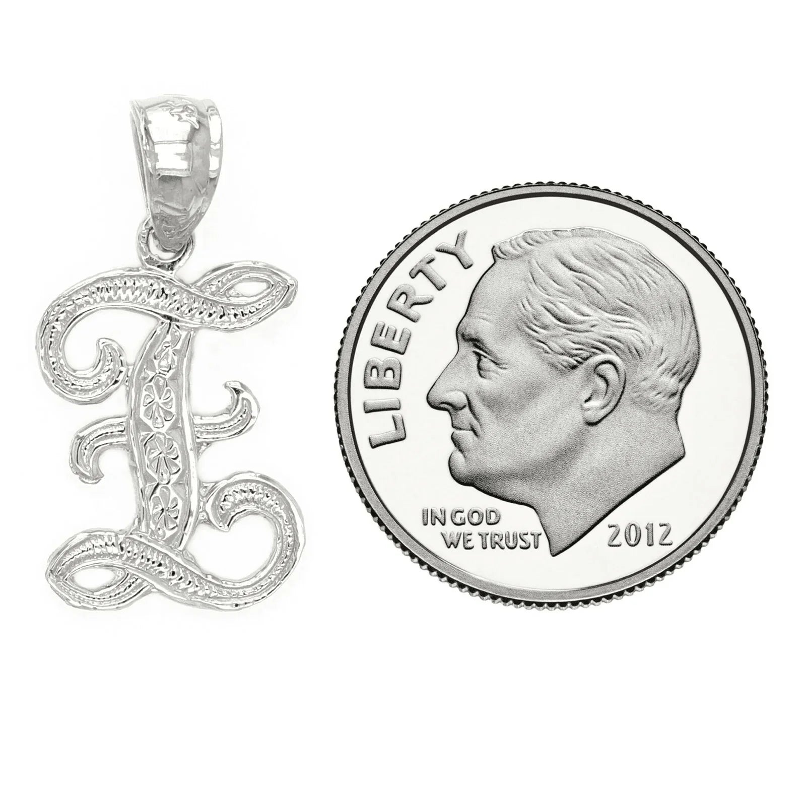 14k Yellow or White Gold Initial Letter Z Alphabet A-Z Charm Pendant - Jewelry Store by Erik Rayo