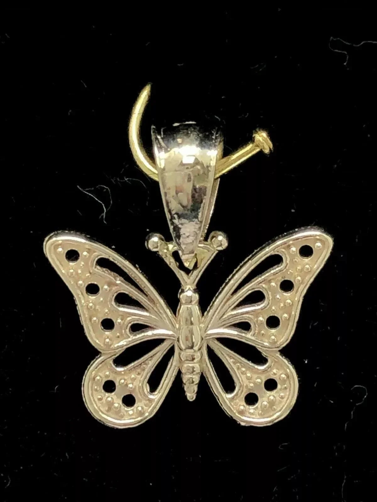 14k Yellow White or Rose Gold Butterfly Charm Pendant - Jewelry Store by Erik Rayo