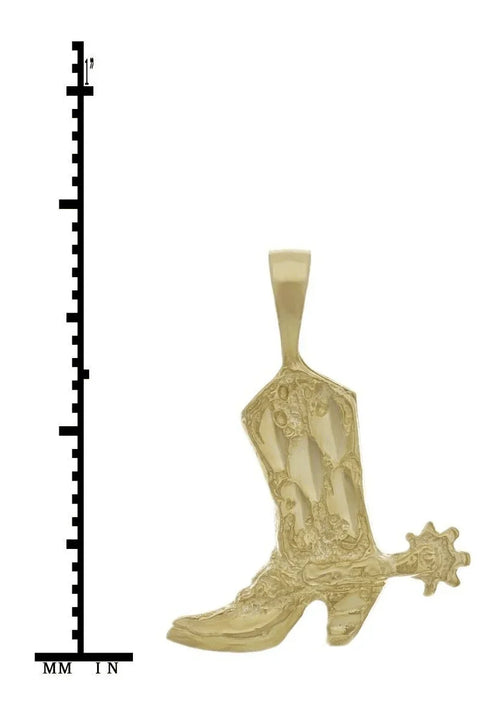 14k Yellow Gold Western Cowgirl Boots Cowboy Boots Charm Pendant 1.3 grams - Jewelry Store by Erik Rayo