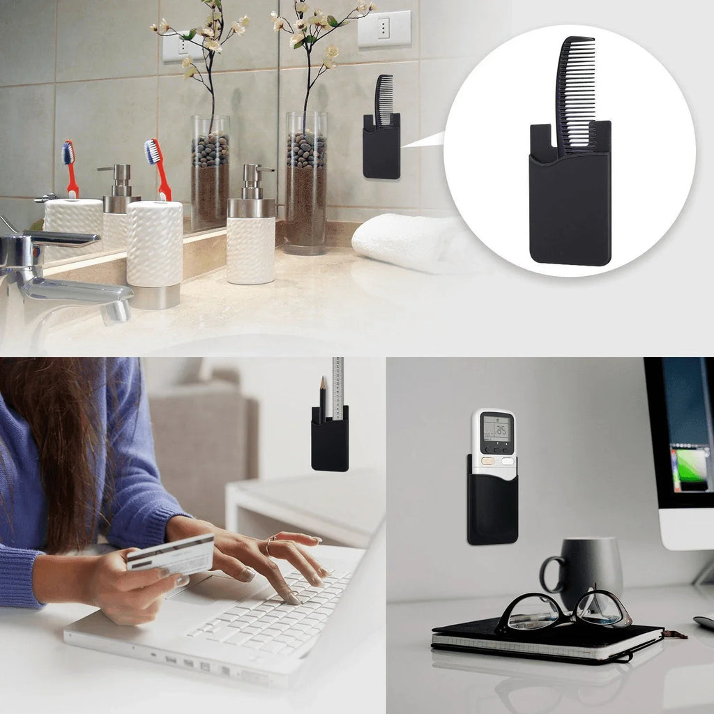 5x Silicone Credit Card Holder Cell Phone Wallet Pocket Sticker Adhesive Black - Jewelry Store by Erik Rayo