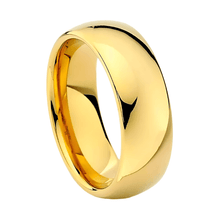 Load image into Gallery viewer, Men&#39;s Wedding Band Rings - Gold Polished Classic Wedding Rings for Men and Women
