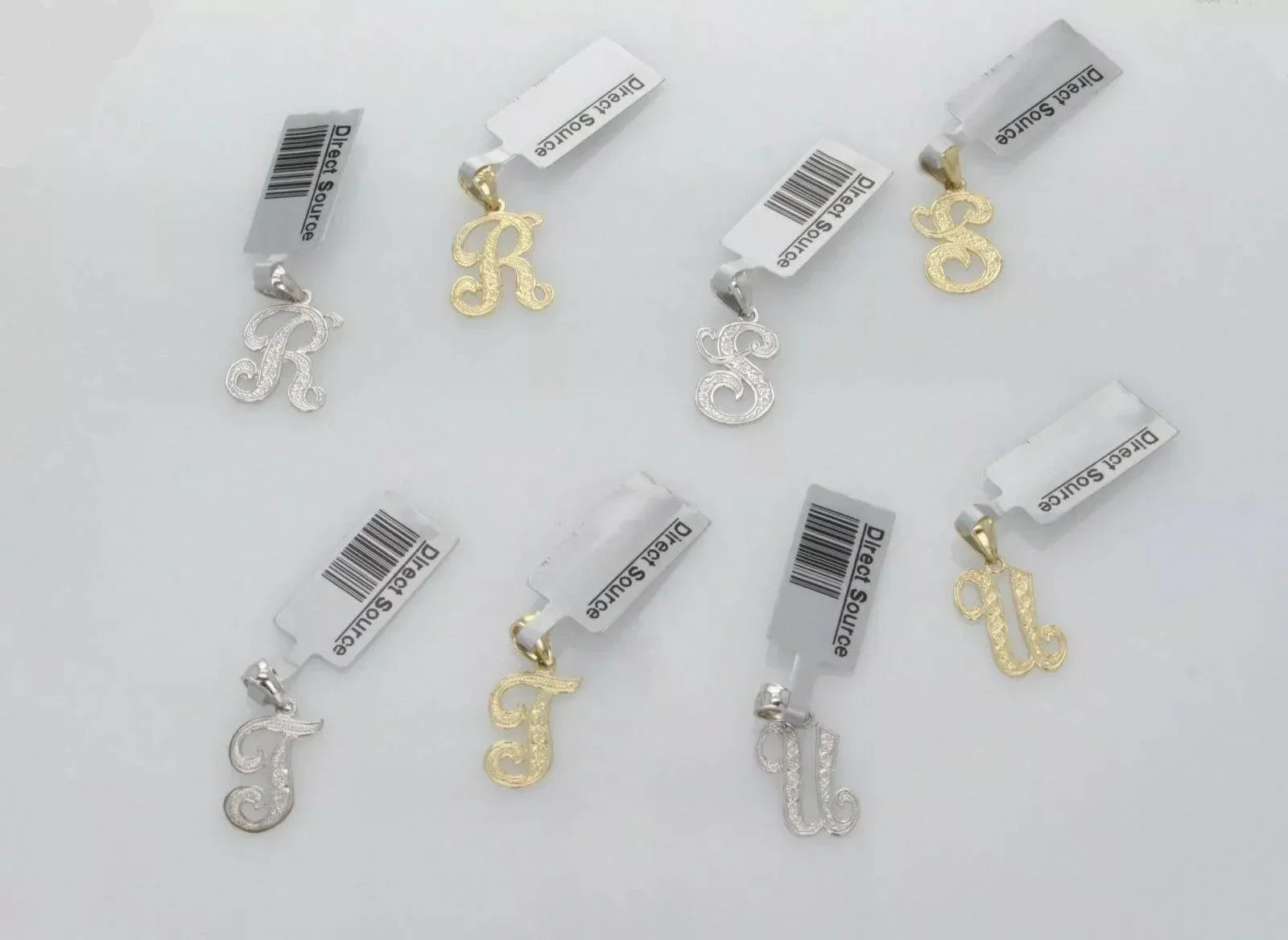 14k Yellow or White Gold Initial Letter S Alphabet A-Z Charm Pendant - Jewelry Store by Erik Rayo