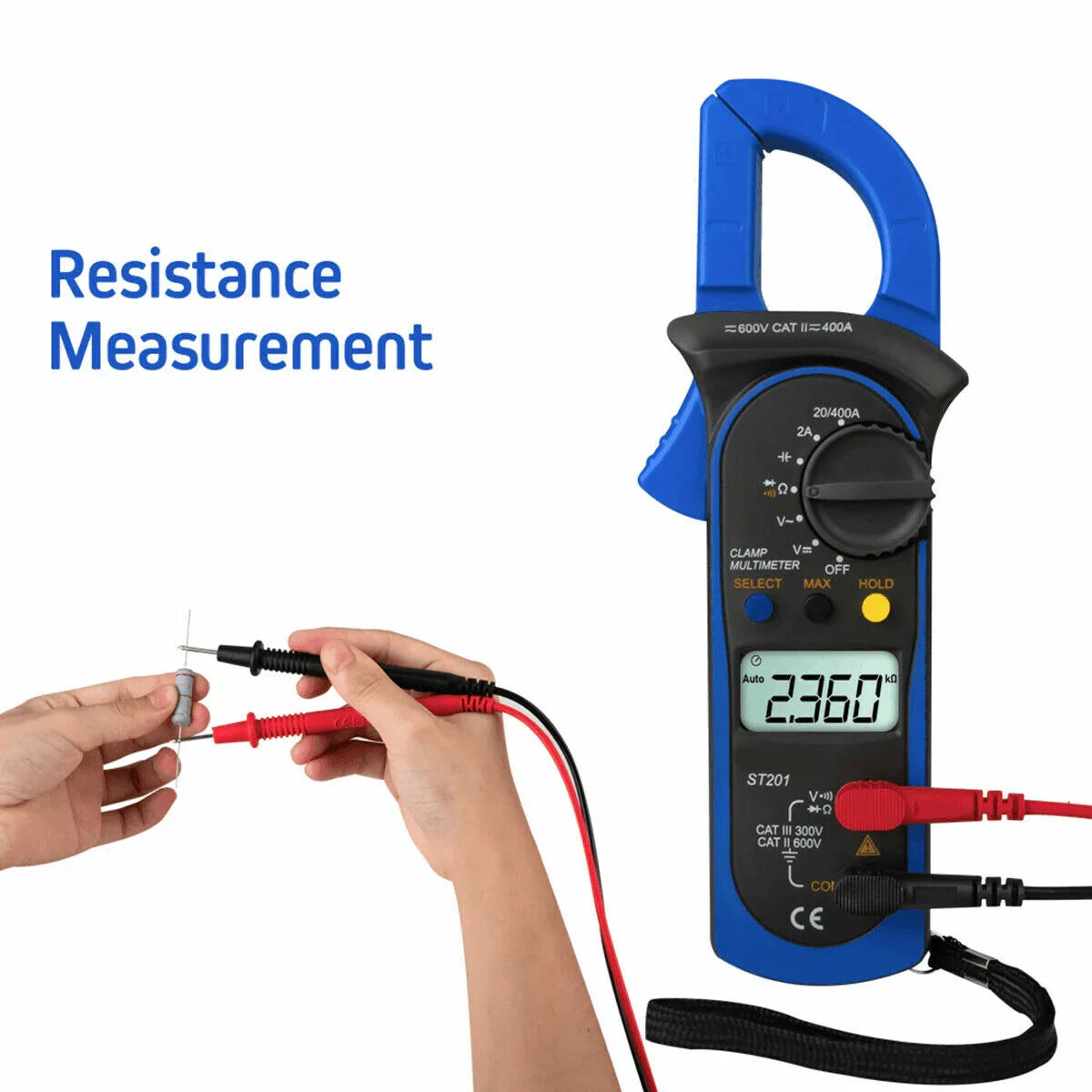 Digital Multimeter Tester AC DC Volt Ohm Amp Clamp Meter Auto Range LCD Handheld - Jewelry Store by Erik Rayo