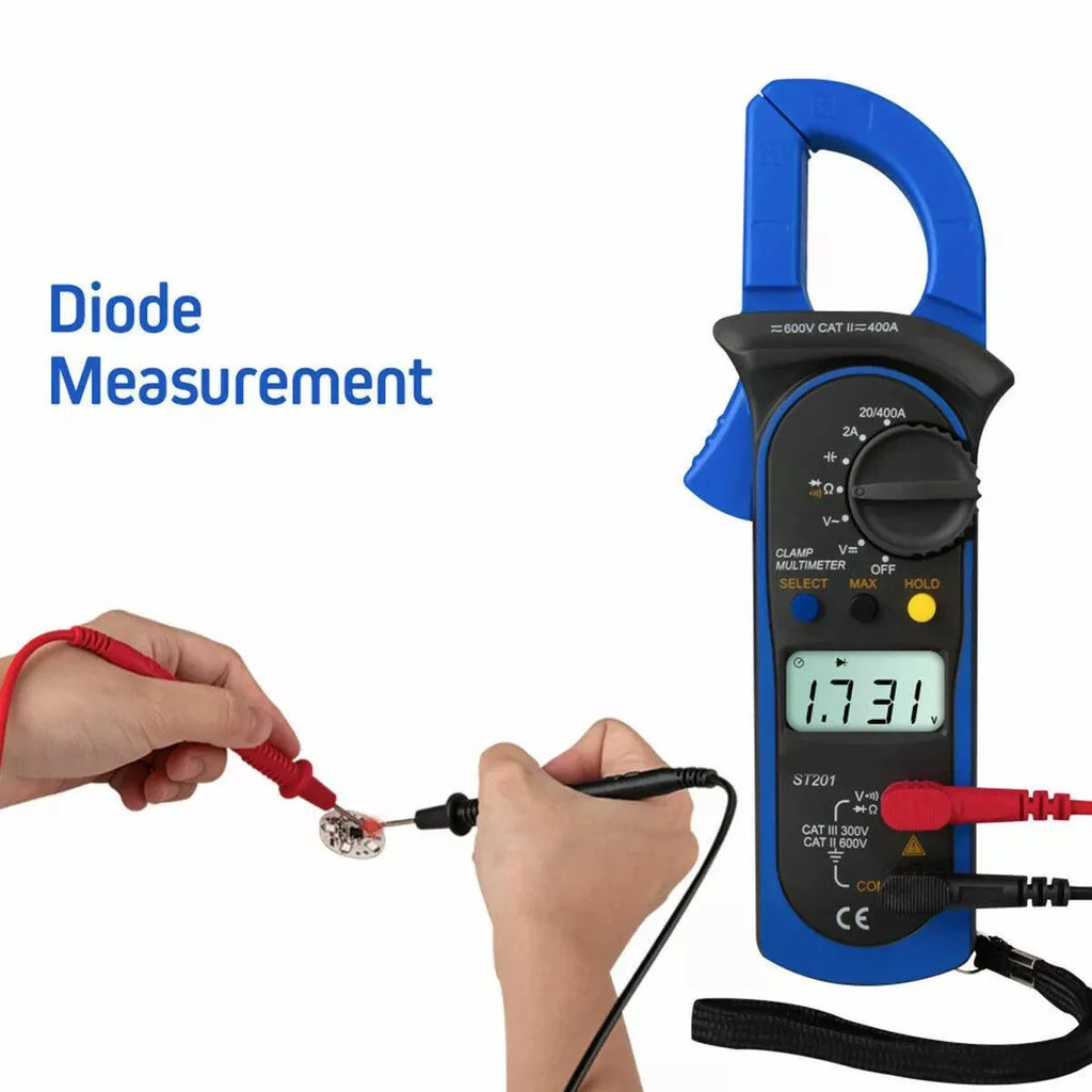 Digital Multimeter Tester AC DC Volt Ohm Amp Clamp Meter Auto Range LCD Handheld - Jewelry Store by Erik Rayo