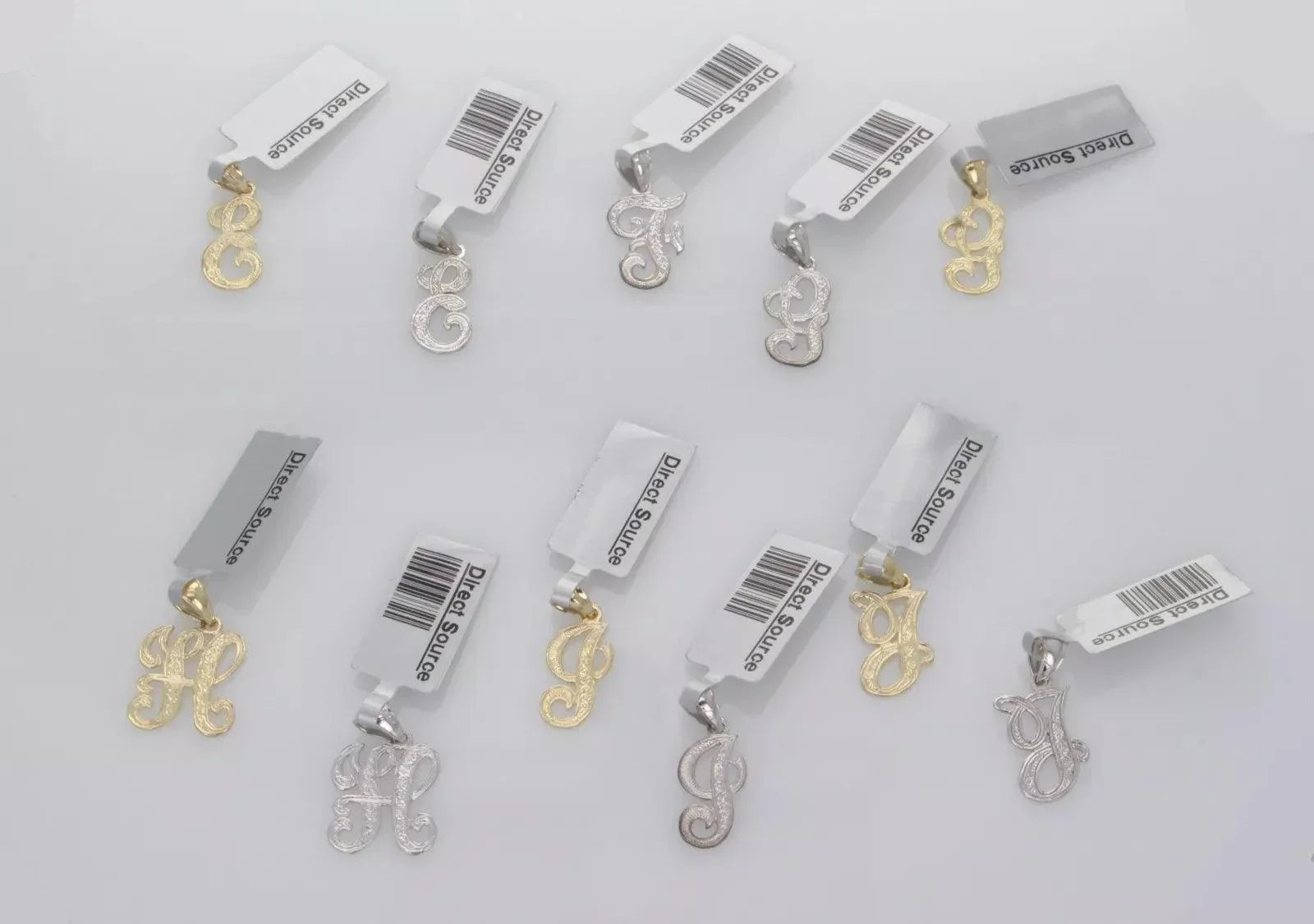 14k Yellow or White Gold Initial Letter J Alphabet A-Z Charm Pendant - Jewelry Store by Erik Rayo