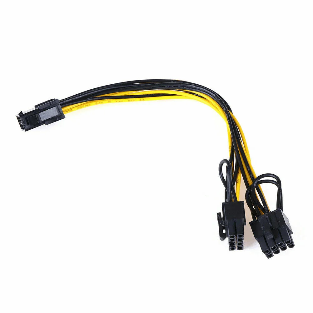 PCI-E 6-pin to 2x 6+2-pin (6-pin/8-pin) Power Splitter Cable PCIE PCI Express US - Jewelry Store by Erik Rayo