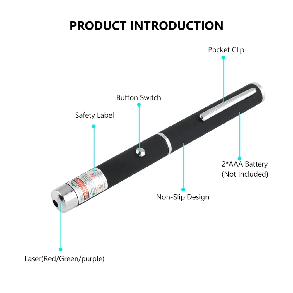 3 Pack 900 Mile Laser Pointer Pen Green Blue Red Light Visible Beam Lazer - Jewelry Store by Erik Rayo