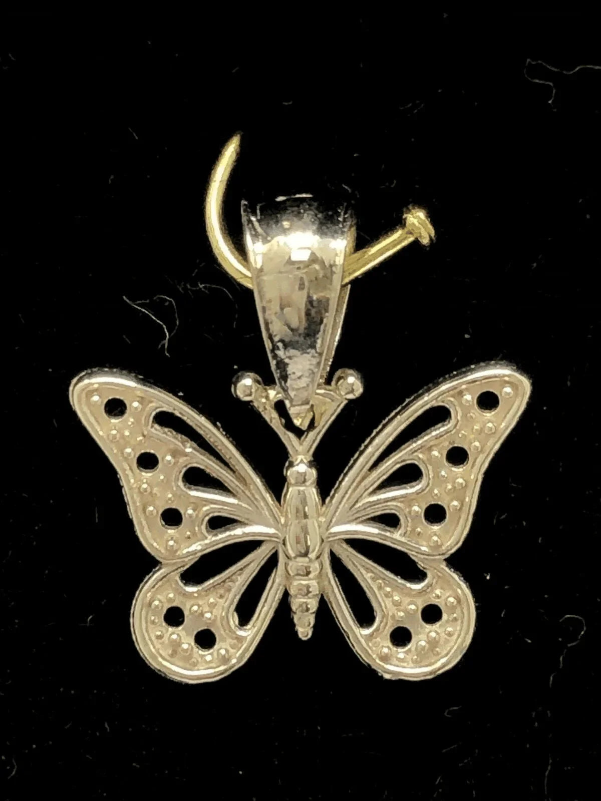 14k Yellow White or Rose Gold Butterfly Charm Pendant - Jewelry Store by Erik Rayo