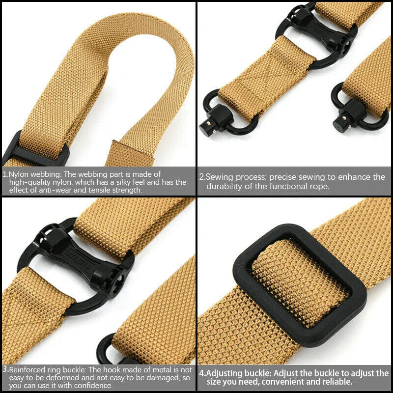 Retro Tactical Adjust Quick Detach QD 1 2 Point Multi Mission 1.2" Rifle Sling - Jewelry Store by Erik Rayo