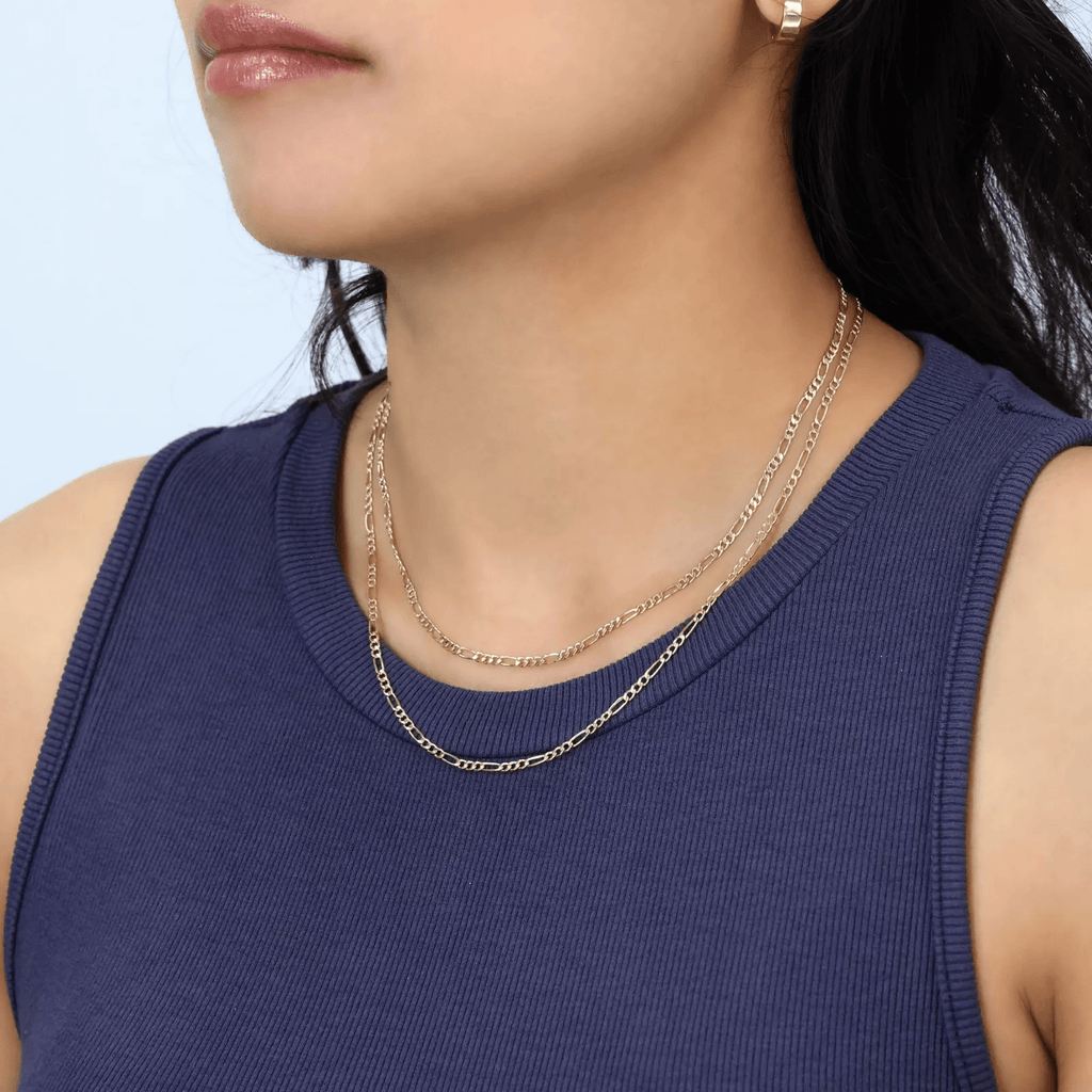 14K Gold Figaro Necklace Chains Men Women Kids Real Genuine Gold - Jewelry Store by Erik Rayo