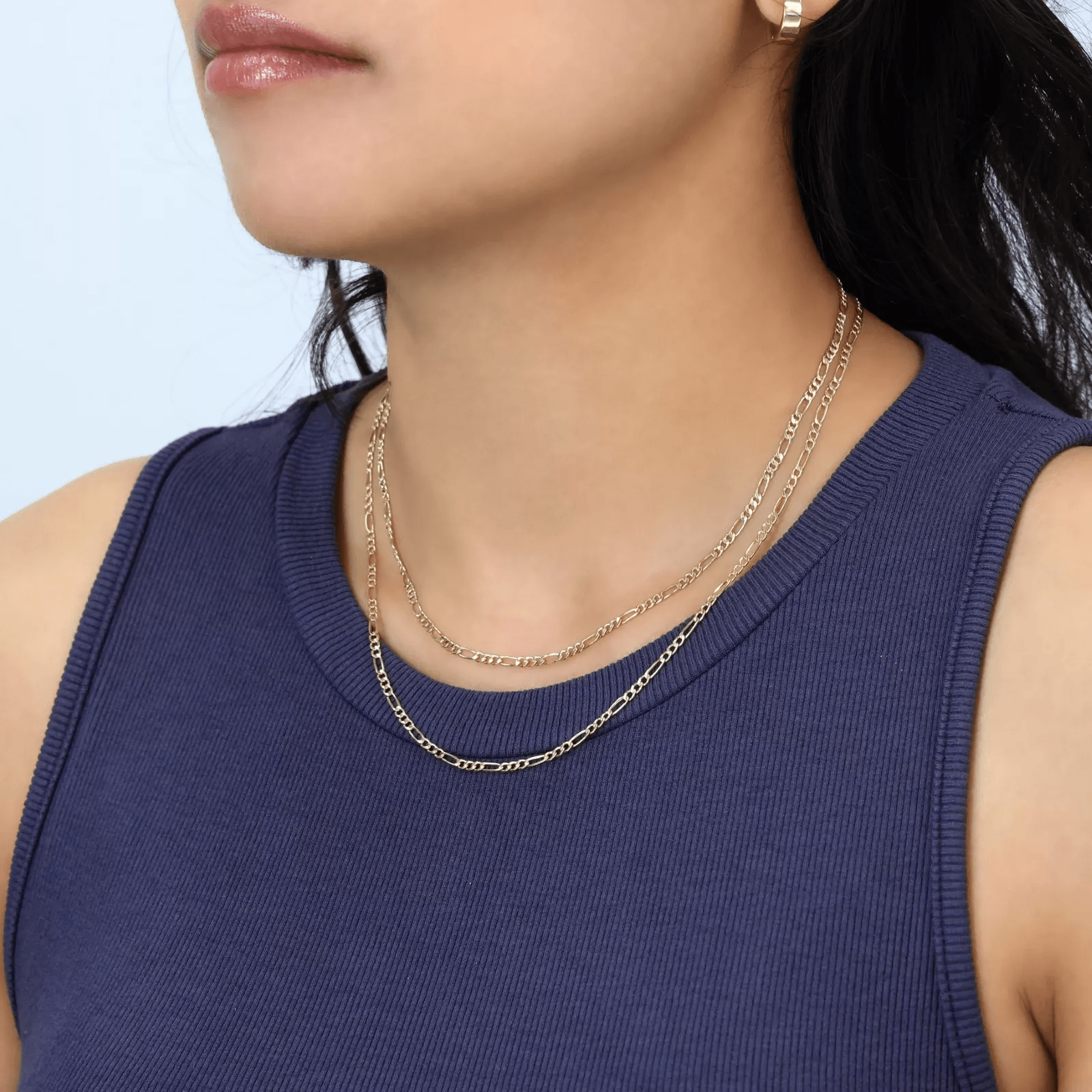 14K Gold Figaro Necklace Chains Men Women Kids Real Genuine Gold - Jewelry Store by Erik Rayo