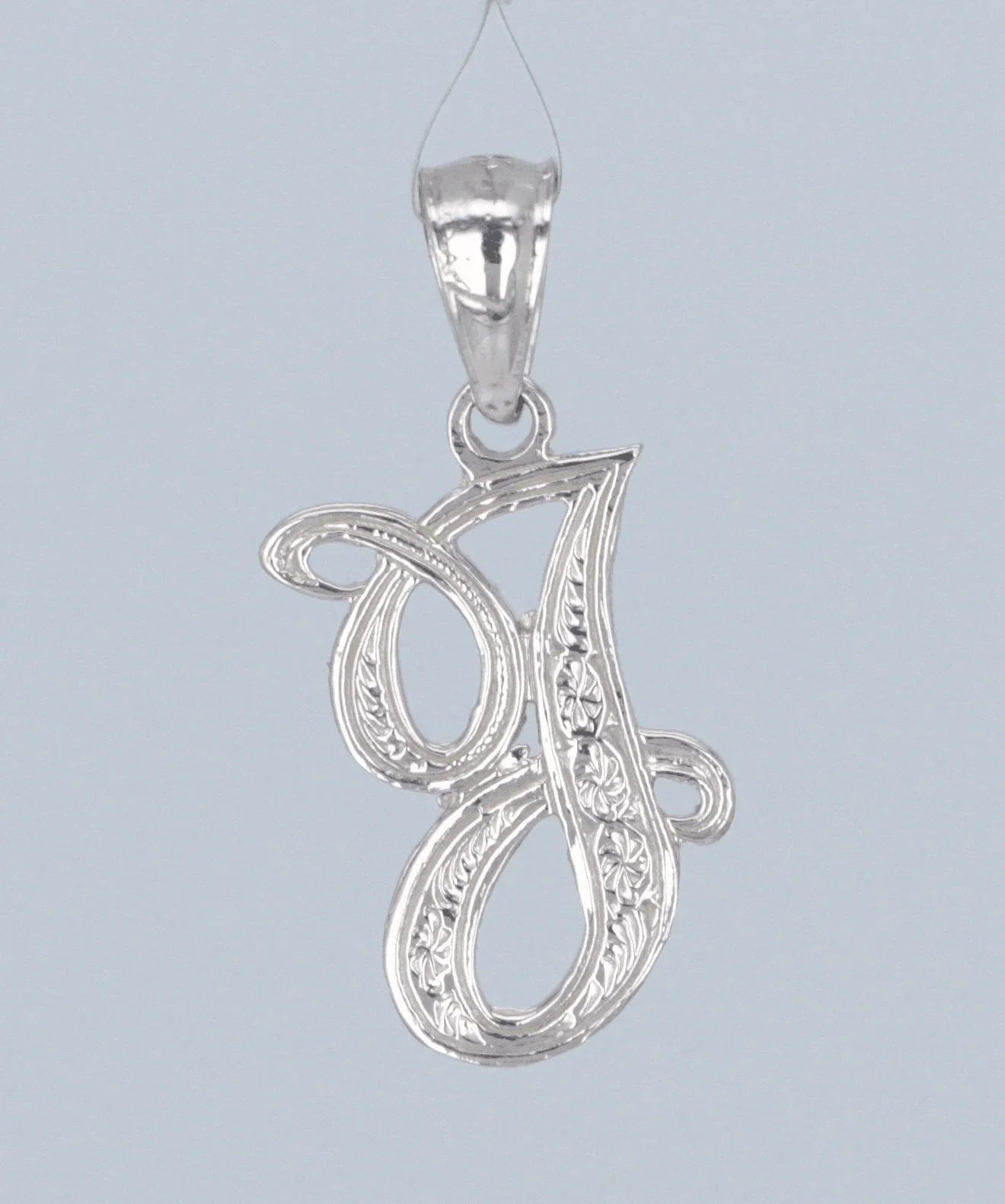 14k Yellow or White Gold Initial Letter J Alphabet A-Z Charm Pendant - Jewelry Store by Erik Rayo