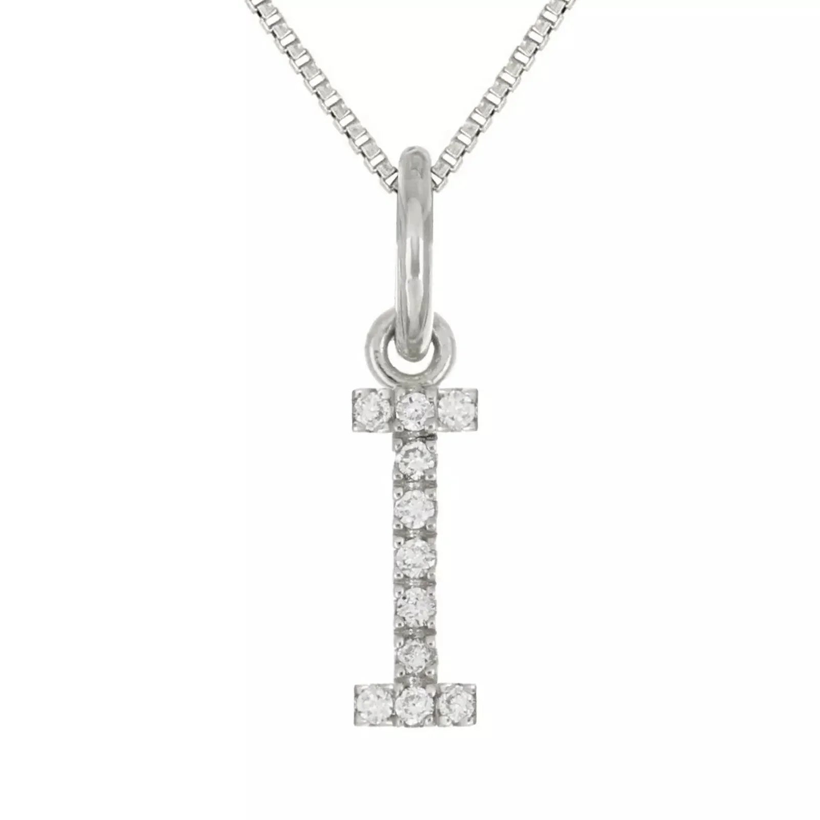 14k Yellow White or Rose Gold Diamond Initial Letter Charm Pendant Necklace 18" - Jewelry Store by Erik Rayo