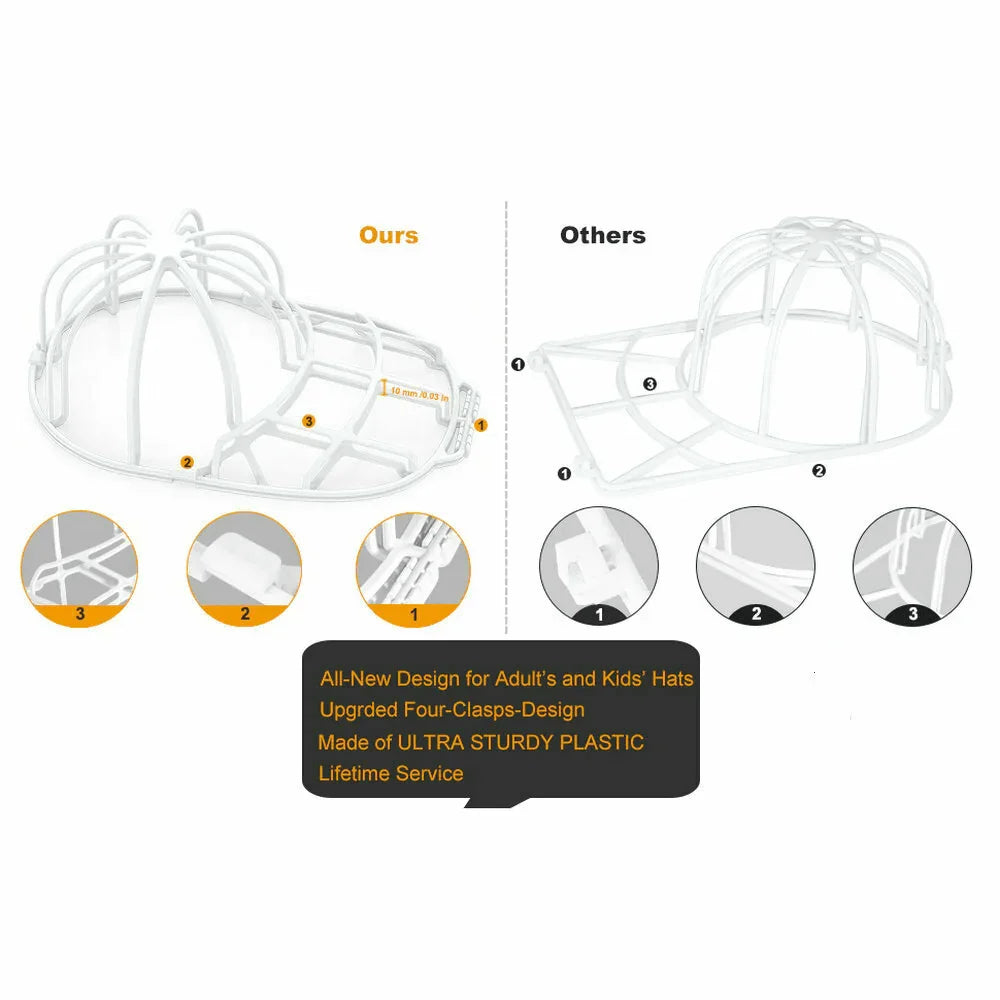 3 Pack Hat Washer Baseball Cap Cleaner Machine Washing Cage Holder Frame Net New - Jewelry Store by Erik Rayo