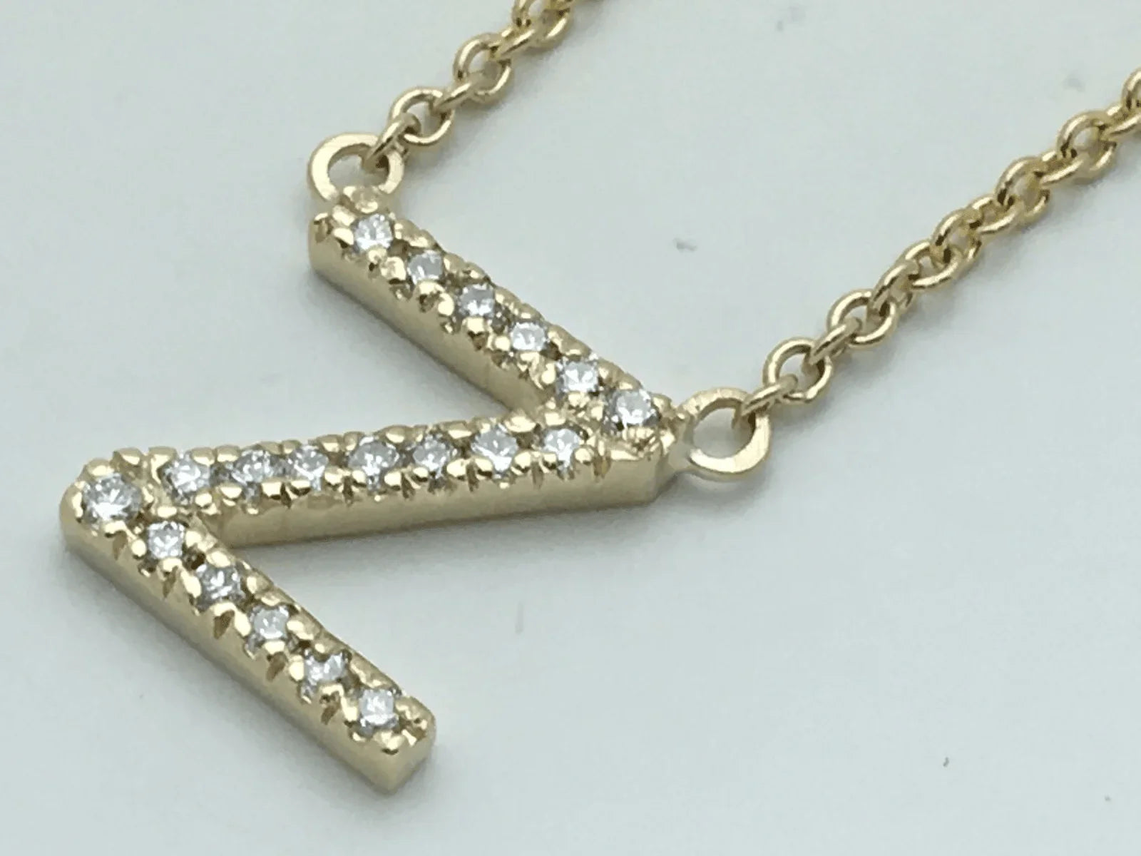 14k Yellow White or Rose Gold Diamond Initial Letter Z Pendant Necklace 18" - Jewelry Store by Erik Rayo