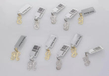 Load image into Gallery viewer, 14k Yellow or White Gold Initial Letter X Alphabet A-Z Charm Pendant
