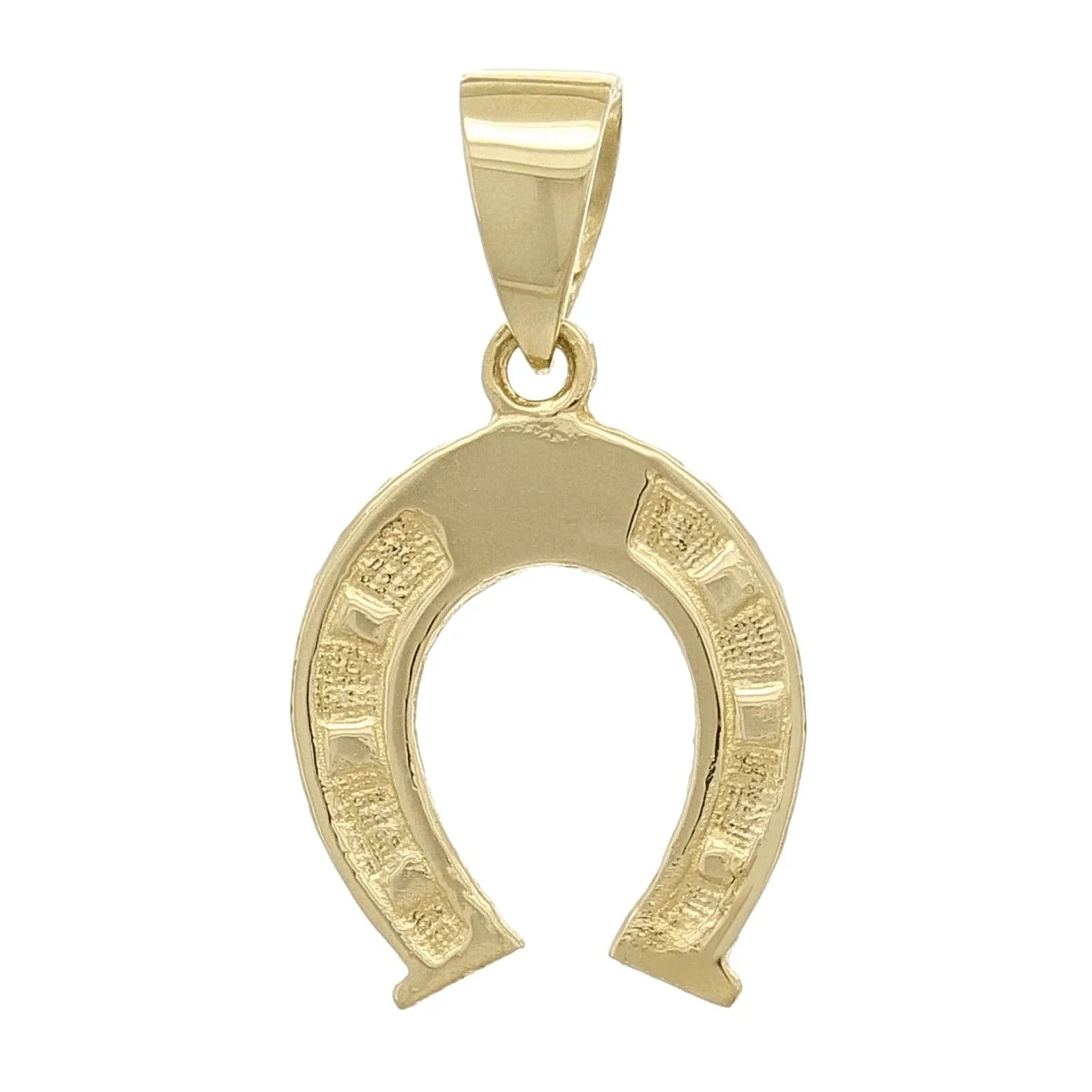 14k Yellow Gold Solid Small Horse Shoe Charm Pendant 0.9 gram - Jewelry Store by Erik Rayo