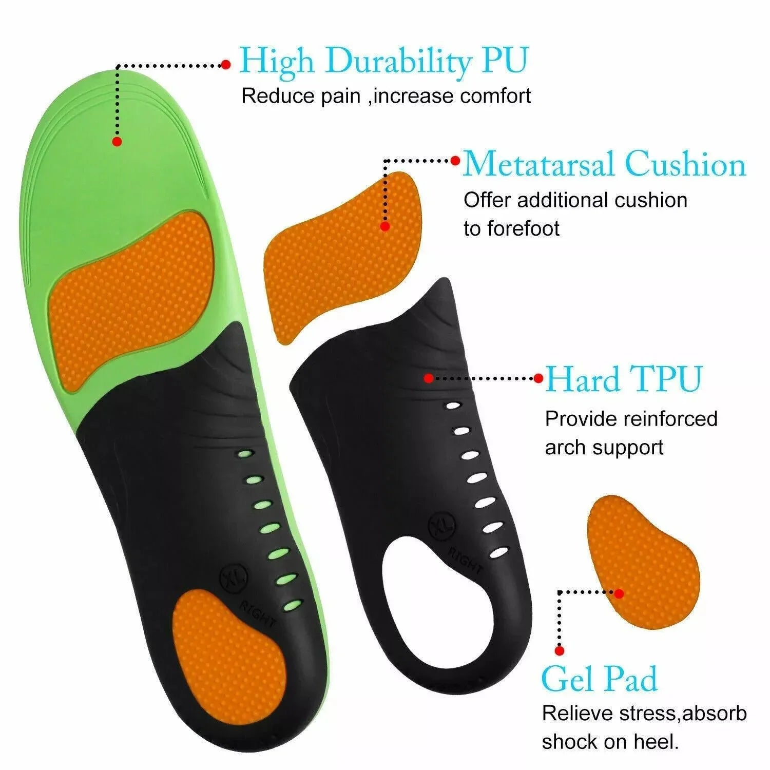 Orthotic Shoe Insoles Inserts Flat Feet High Arch Support For Plantar Fasciitis - Jewelry Store by Erik Rayo