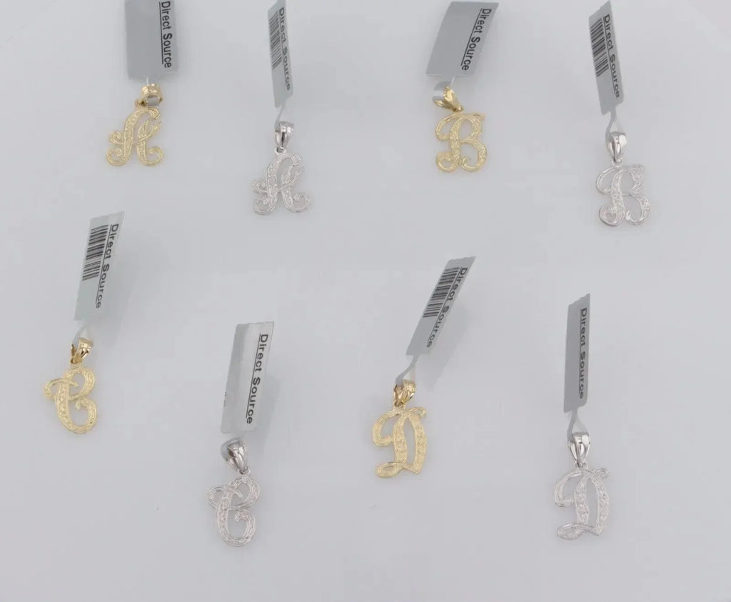 14k Yellow or White Gold Initial Letter G Alphabet A-Z Charm Pendant - Jewelry Store by Erik Rayo