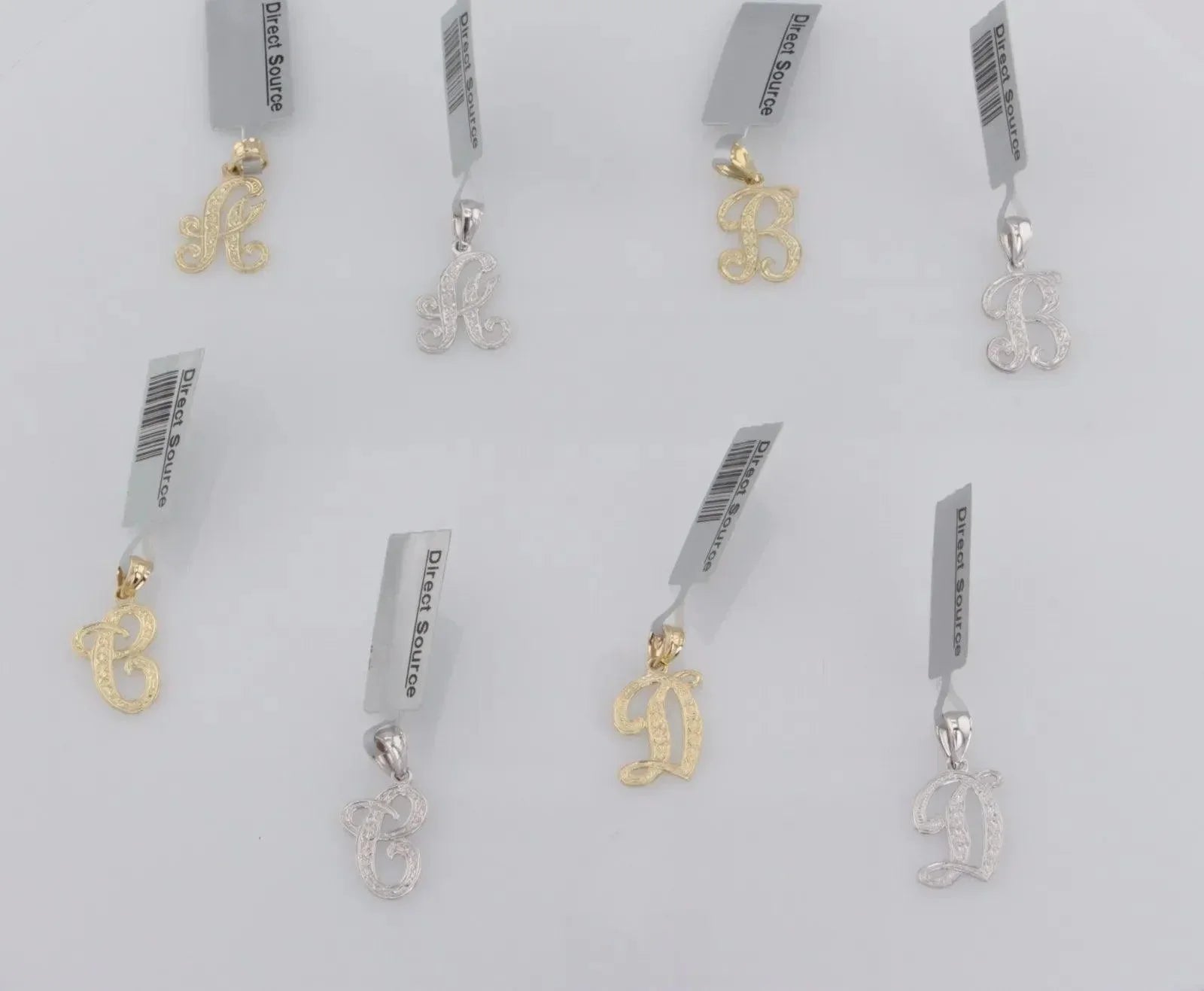 14k Yellow or White Gold Initial Letter G Alphabet A-Z Charm Pendant - Jewelry Store by Erik Rayo