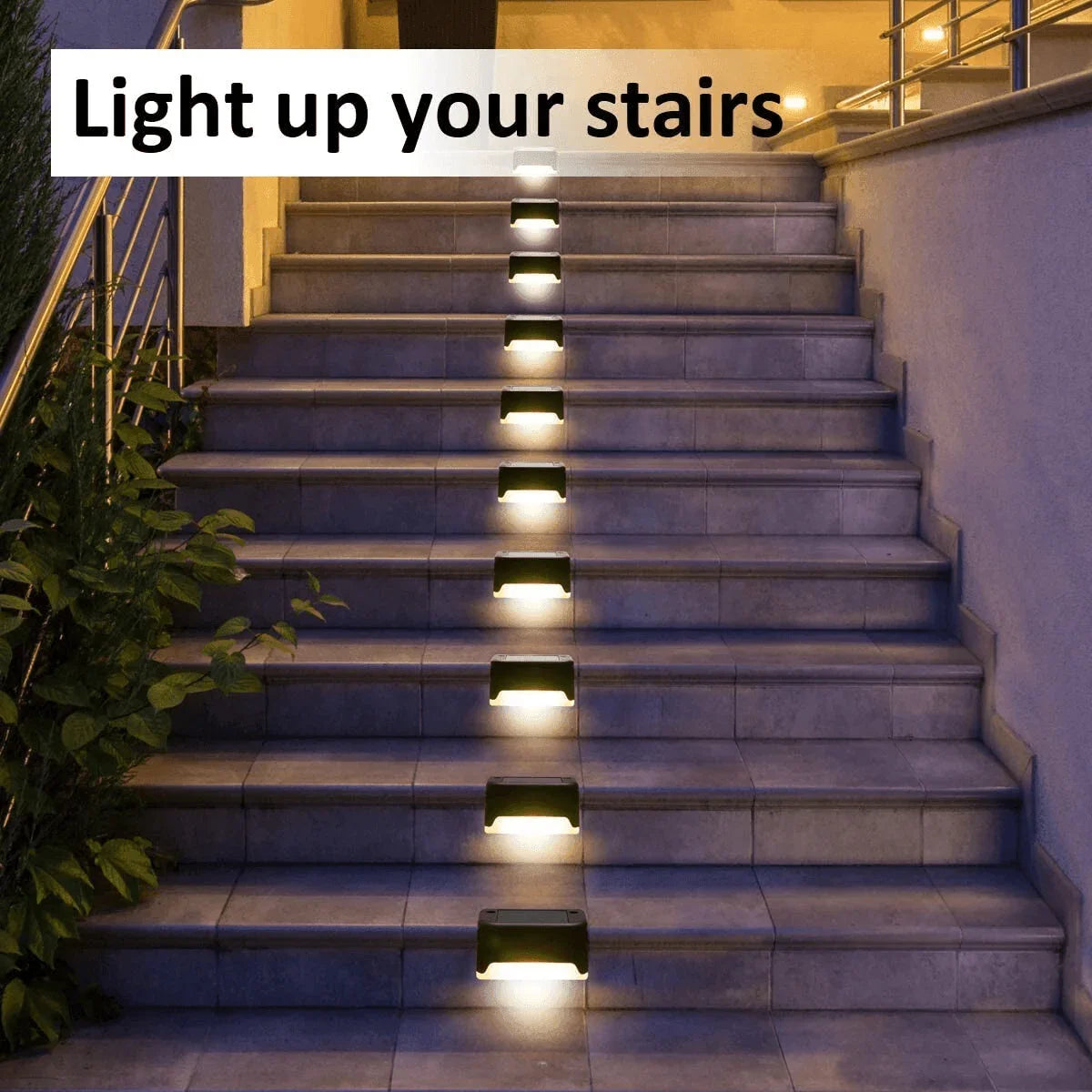 8 Pack New Solar Deck Lights Outdoor Waterproof LED Steps Lamps For Stairs Fence - Jewelry Store by Erik Rayo