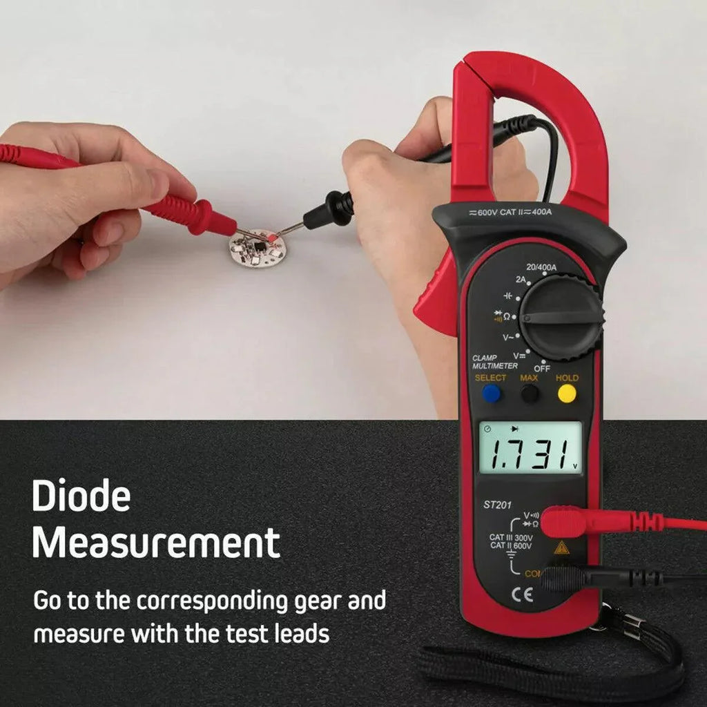 Digital Multimeter Tester AC DC Volt Ohm Amp Clamp Meter Auto Range LCD Handheld - Jewelry Store by Erik Rayo