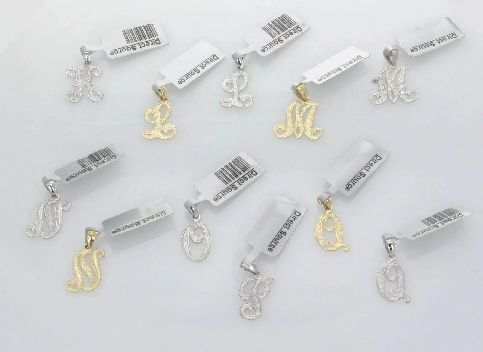 14k Yellow or White Gold Initial Letter A Alphabet A-Z Charm Pendant - Jewelry Store by Erik Rayo