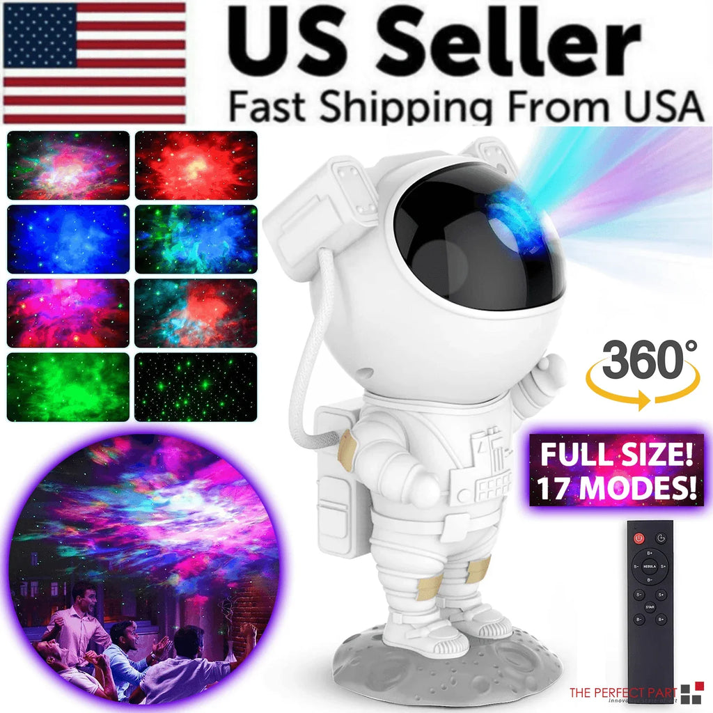 Astronaut Projector Galaxy Starry Sky Night Light Ocean Star LED Lamp Remote - Jewelry Store by Erik Rayo