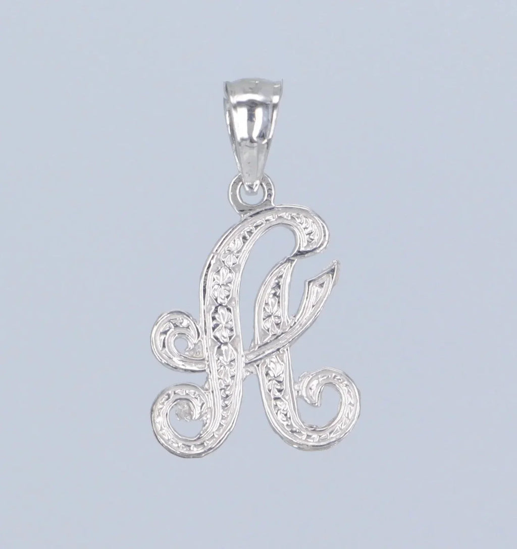 14k Yellow or White Gold Initial Letter Z Alphabet A-Z Charm Pendant - Jewelry Store by Erik Rayo