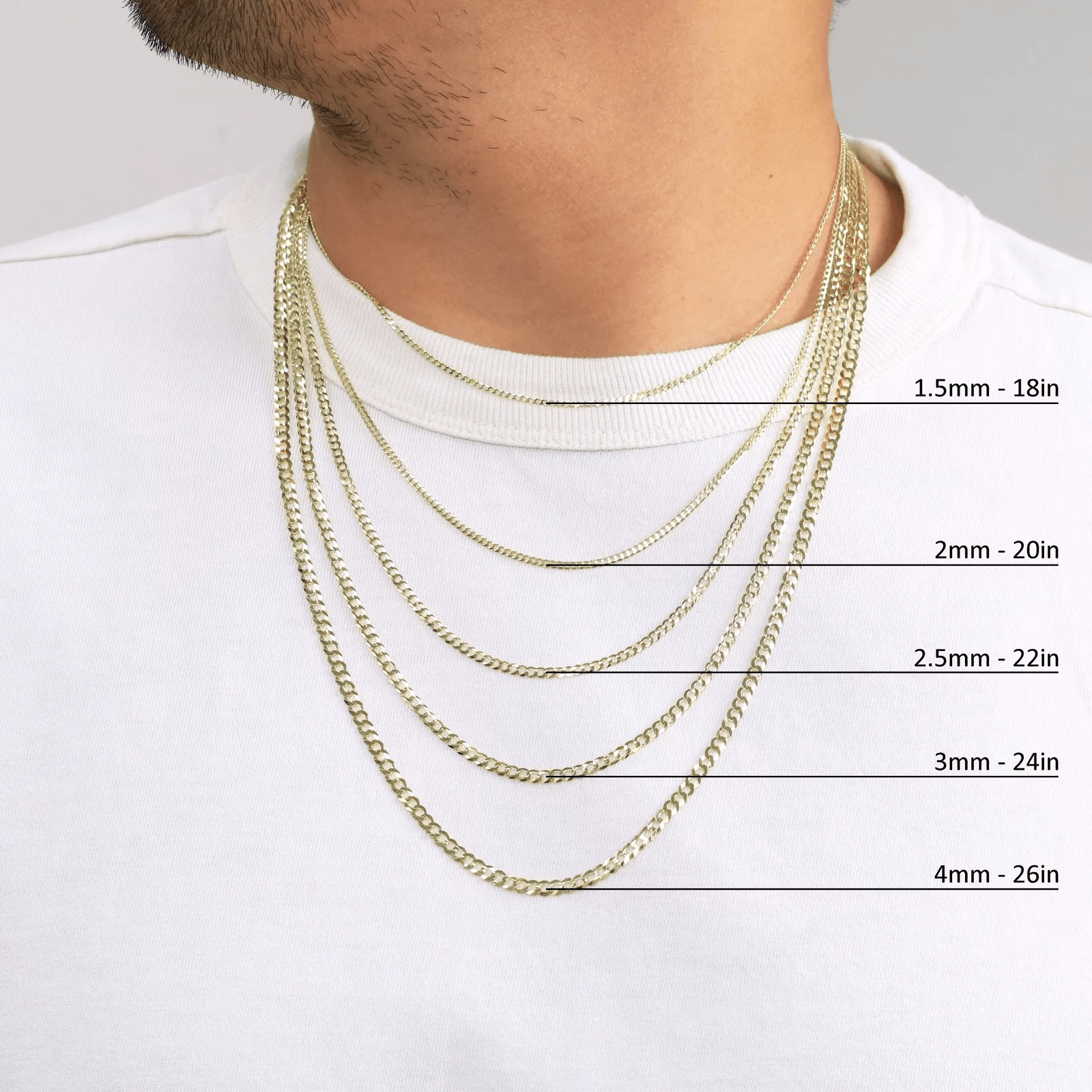 14K Gold Cuban Necklace Chains Men Women Kids Real Genuine Gold
