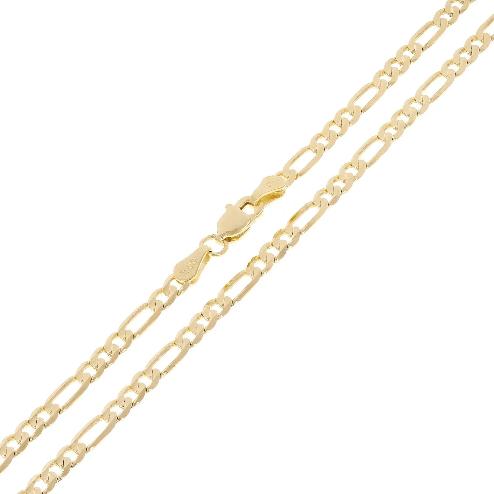 Italian 14k Yellow Gold Solid Figaro Chain Necklace 24" 2.3mm 5.5 grams - Jewelry Store by Erik Rayo