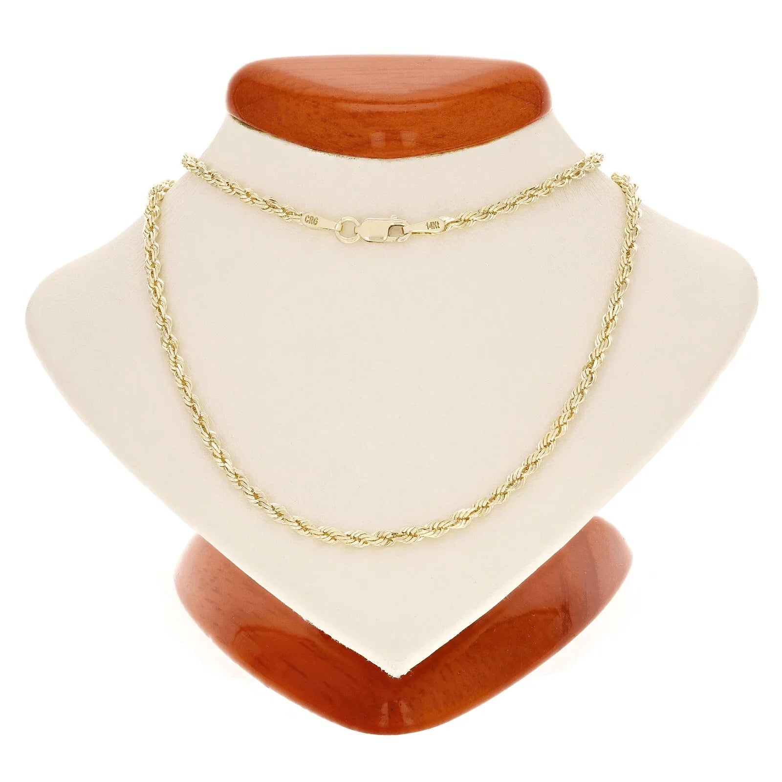 14k Yellow Gold Solid Diamond Cut Rope Chain Necklace 24" 2.5mm 11.4 grams - Jewelry Store by Erik Rayo