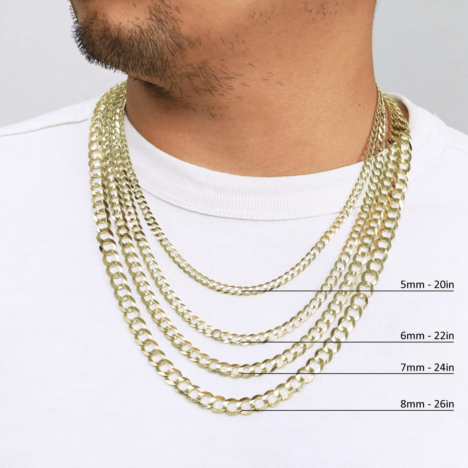 14K Gold Cuban Necklace Chains Men Women Kids Real Genuine Gold