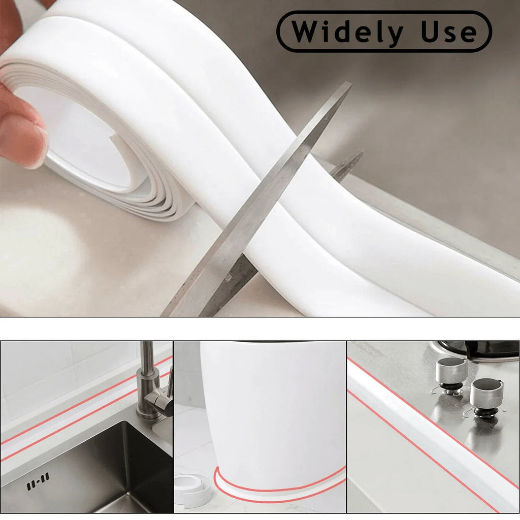 10.5FT PVC Self Adhesive Caulk Sealing Strip Tape For Kitchen Wall Sink Toilet - Jewelry Store by Erik Rayo