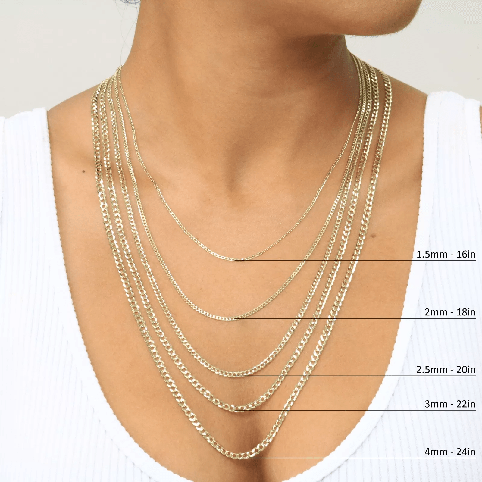 14K Gold Cuban Necklace Chains Men Women Kids Real Genuine Gold