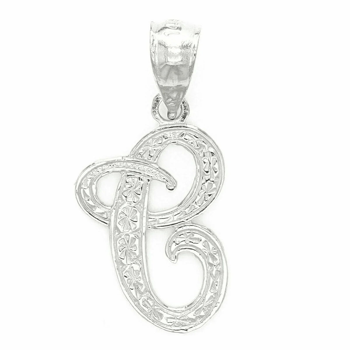 14k Yellow or White Gold Initial Letter C Alphabet A-Z Charm Pendant - Jewelry Store by Erik Rayo