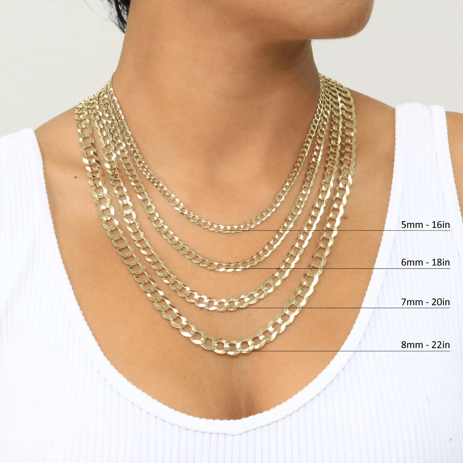 14K Gold Cuban Necklace Chains Men Women Kids Real Genuine Gold