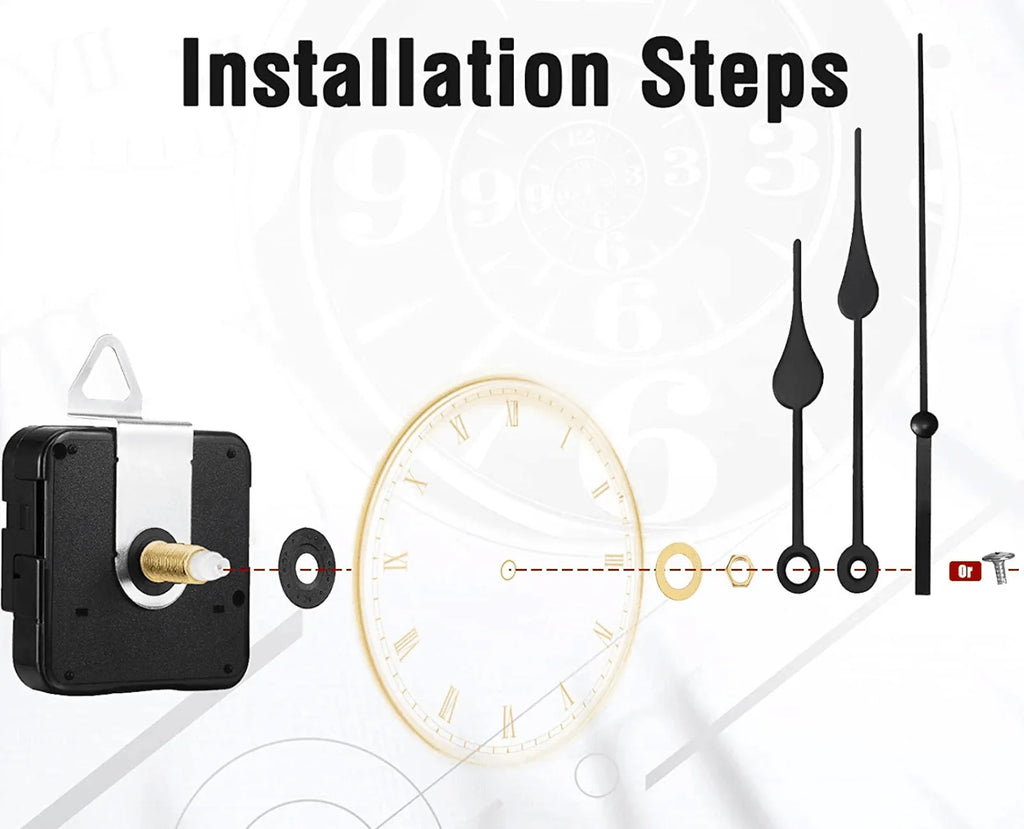 DIY Clock Movement Quartz Mechanism Wall Replacement Repair Tool Parts Hands Kit - Jewelry Store by Erik Rayo