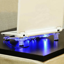 Load image into Gallery viewer, 3 Fans USB Cooler Cooling Pad Stand LED Light Radiator For Laptop PC Notebook

