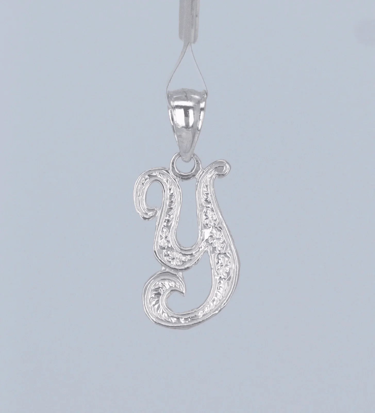 14k Yellow or White Gold Initial Letter Y Alphabet A-Z Charm Pendant - Jewelry Store by Erik Rayo