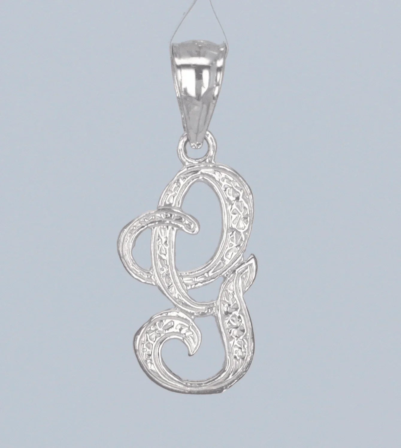 14k Yellow or White Gold Initial Letter G Alphabet A-Z Charm Pendant - Jewelry Store by Erik Rayo