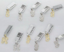 Load image into Gallery viewer, 14k Yellow or White Gold Initial Letter E Alphabet A-Z Charm Pendant
