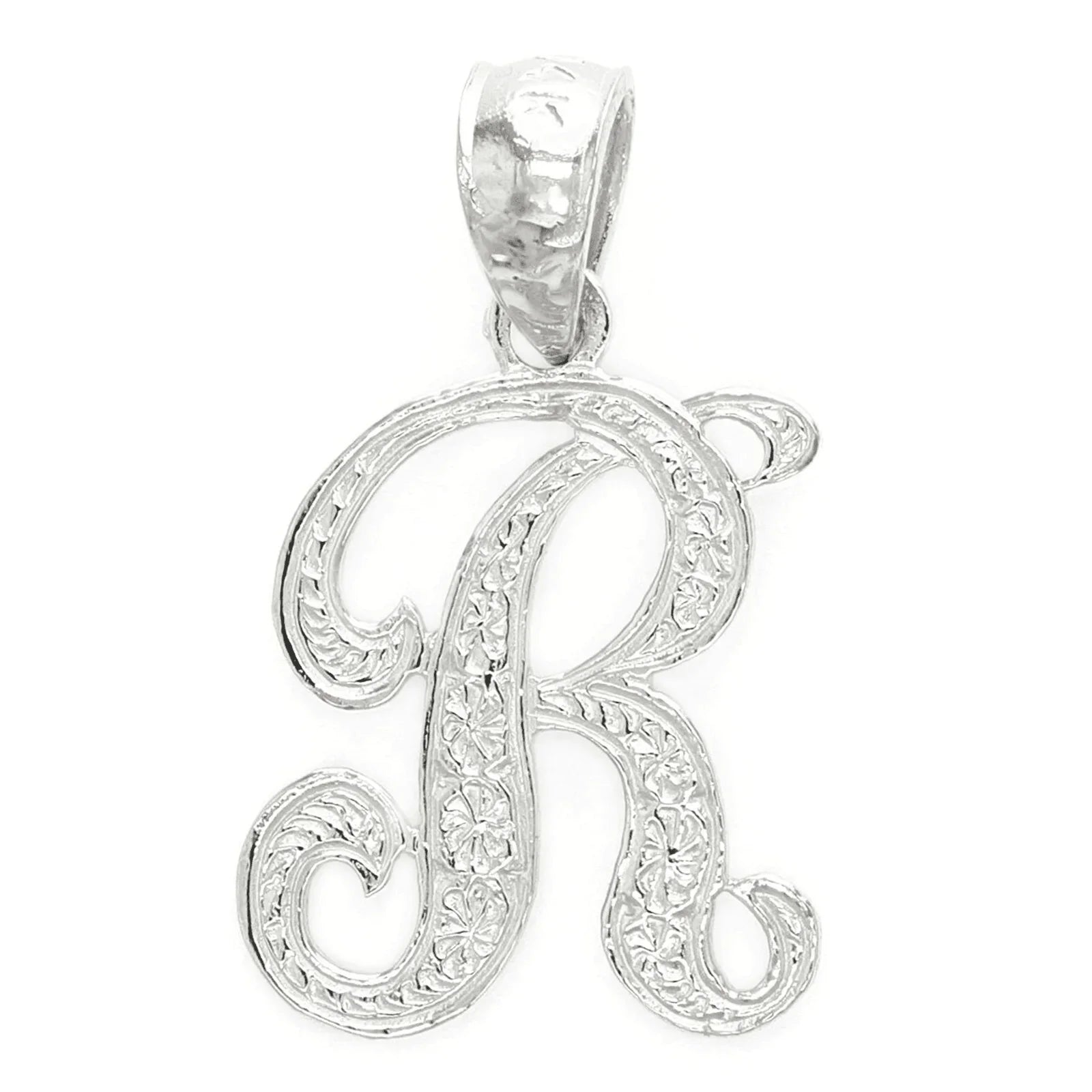 14k Yellow or White Gold Initial Letter Charm Pendant Alphabet A-Z Available - Jewelry Store by Erik Rayo