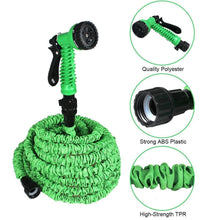 Load image into Gallery viewer, Expanding Expandable Flexible Garden Water Hose w Spray Nozzle 25, 50, 75, 100FT
