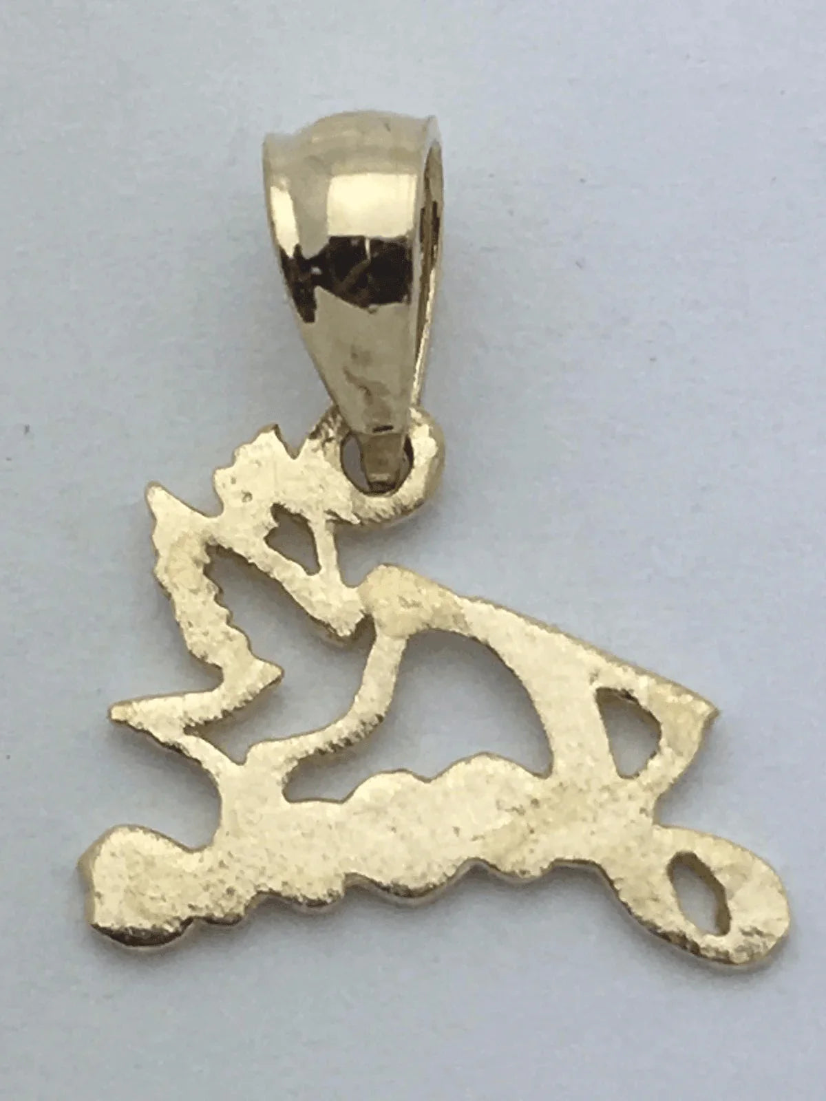 14k Yellow Gold Solid Dove Jesus Religious Charm Pendant 0.9 gram - Jewelry Store by Erik Rayo