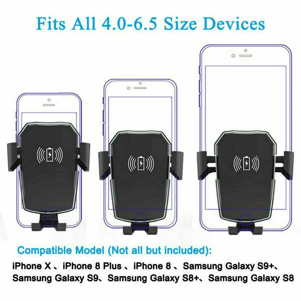 Wireless Fast Charging Car Charger Mount Holder Stand 2 in 1 For Cell Phone - Jewelry Store by Erik Rayo